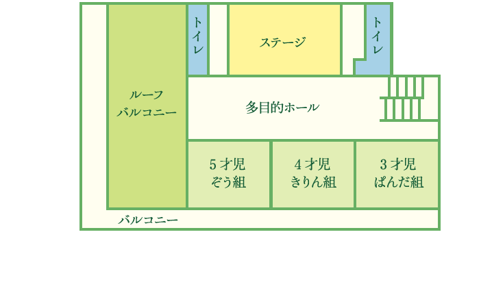 粕屋わかば保育園　2階地図